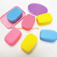 Cleaning brush cute egg shaped silicone cloth washing cleaning brush