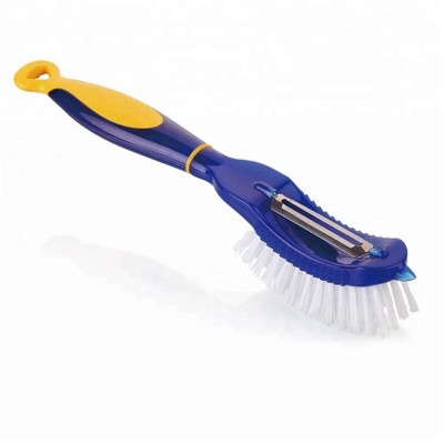 zova Peeling Non-slip Handle Cleaning Brush  Plastic Nylon Vegetable Cleaning Brush