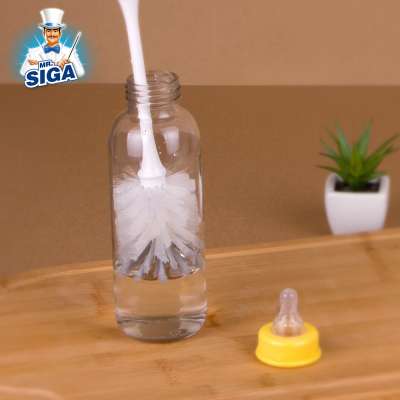 MR SIGA High Quality Long Handle Plastic Water Cup Brush Baby Bottle Cleaning Brush